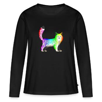LGBT - Women's Premium Organic Long Sleeve Shirt - black - Front - Julia (174cm)