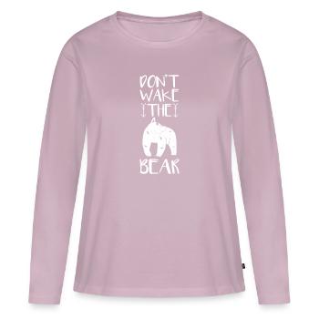 Bär - Frauen Premium Bio Langarmshirt - Altrosa - Vorne - Julia (174cm)