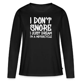 paroles drôles - T-shirt manches longues Premium bio Femme - noir - Devant - Julia (174cm)