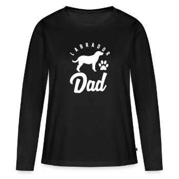 Labrador - T-shirt manches longues Premium bio Femme - noir - Devant - Julia (174cm)