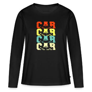 Auto - Frauen Premium Bio Langarmshirt - Schwarz - Vorne - Julia (174cm)