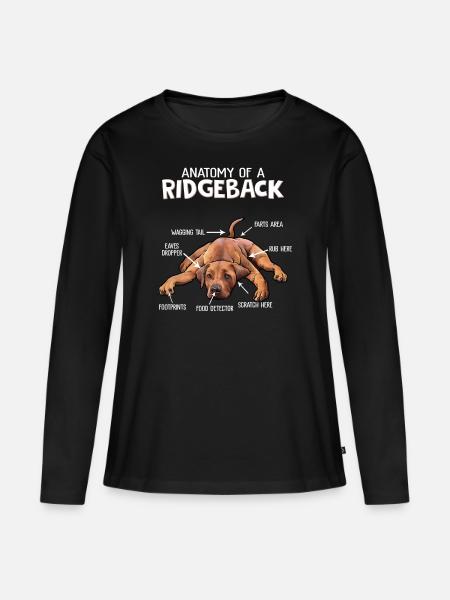 Rhodesian Ridgeback - Frauen Premium Bio Langarmshirt - Schwarz