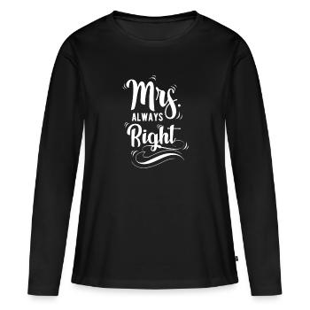 Mr. And Mrs. Mr & Mrs. Gift Girlfriend Friend Eh - Women's Premium Organic Long Sleeve Shirt - black - Front - Julia (174cm)