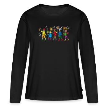 Sankt Martin Singende Kinder - Frauen Premium Bio Langarmshirt - Schwarz - Vorne - Julia (174cm)