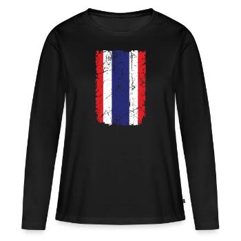 Thaïlande - T-shirt manches longues Premium bio Femme - noir - Devant - Julia (174cm)