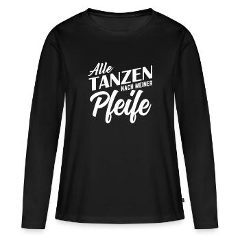arbitre - T-shirt manches longues Premium bio Femme - noir - Devant - Julia (174cm)