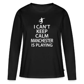 Manchester - T-shirt manches longues Premium bio Femme - noir - Devant - Julia (174cm)