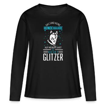 Husky - T-shirt manches longues Premium bio Femme - noir - Devant - Julia (174cm)