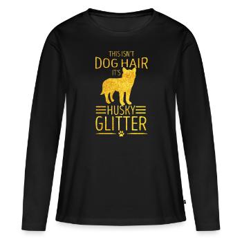 Husky - T-shirt manches longues Premium bio Femme - noir - Devant - Julia (174cm)