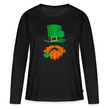 Irland - Frauen Premium Bio Langarmshirt - Schwarz - Vorne - Julia (174cm)