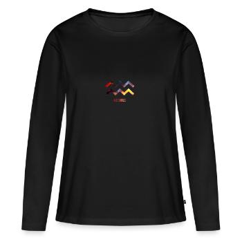 Signe du zodiaque Verseau, Verseau - T-shirt manches longues Premium bio Femme - noir - Devant - Julia (174cm)