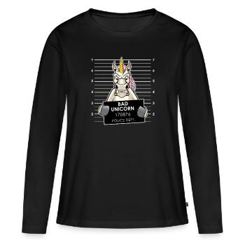 Licornes de la licornes - T-shirt manches longues Premium bio Femme - noir - Devant - Julia (174cm)