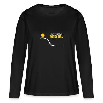 la physique - T-shirt manches longues Premium bio Femme - noir - Devant - Julia (174cm)