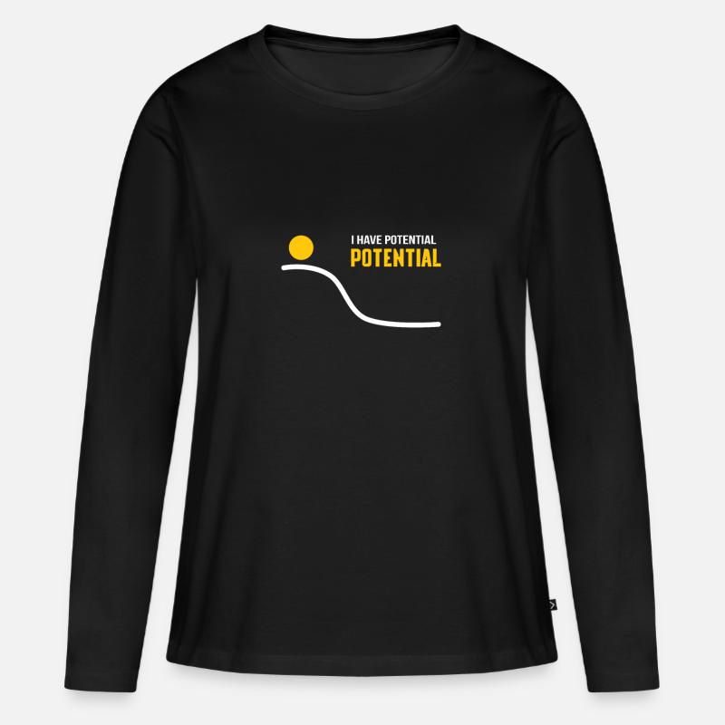 physics - Women's Premium Organic Long Sleeve Shirt - black