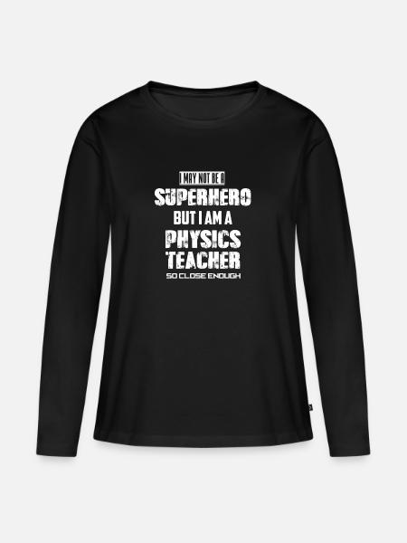 física - Premium økologisk langærmet T-shirt til kvinder - sort