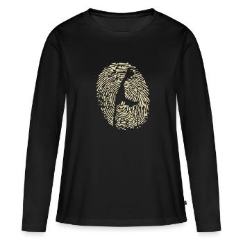 Sylt - T-shirt manches longues Premium bio Femme - noir - Devant - Julia (174cm)
