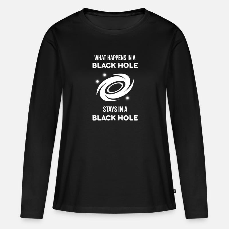 Physik - Frauen Premium Bio Langarmshirt - Schwarz