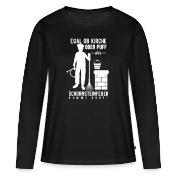 Schornsteinfeger - Frauen Premium Bio Langarmshirt - Schwarz - Vorne - Julia (174cm)