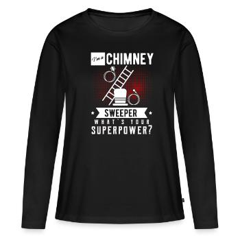 Schornsteinfeger - Frauen Premium Bio Langarmshirt - Schwarz - Vorne - Julia (174cm)