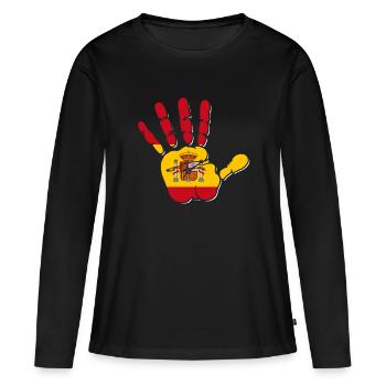 Spain - Women's Premium Organic Long Sleeve Shirt - black - Front - Julia (174cm)