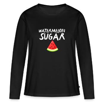 WATERMELON SUGAR CADEAU D’ANNIVERSAIRE - T-shirt manches longues Premium bio Femme - noir - Devant - Julia (174cm)
