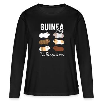 Cochon d'Inde - T-shirt manches longues Premium bio Femme - noir - Devant - Julia (174cm)