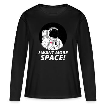 Astronaute Space Gift Nasa Funny Birthday - T-shirt manches longues Premium bio Femme - noir - Devant - Julia (174cm)