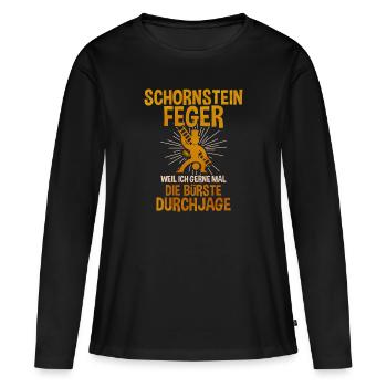 Schornsteinfeger - Frauen Premium Bio Langarmshirt - Schwarz - Vorne - Julia (174cm)