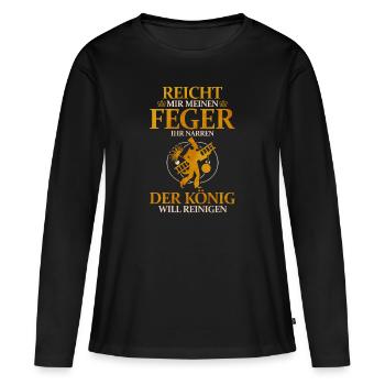 Schornsteinfeger - Frauen Premium Bio Langarmshirt - Schwarz - Vorne - Julia (174cm)