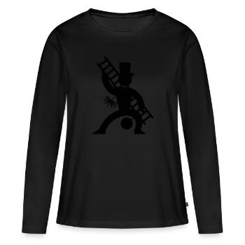 Schornsteinfeger - Frauen Premium Bio Langarmshirt - Schwarz - Vorne - Julia (174cm)