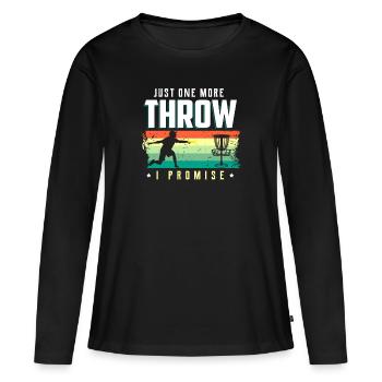 Frisbee - T-shirt manches longues Premium bio Femme - noir - Devant - Julia (174cm)