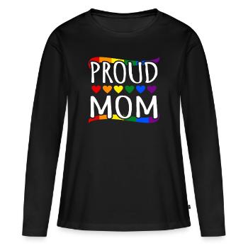 Lgbt - T-shirt manches longues Premium bio Femme - noir - Devant - Julia (174cm)