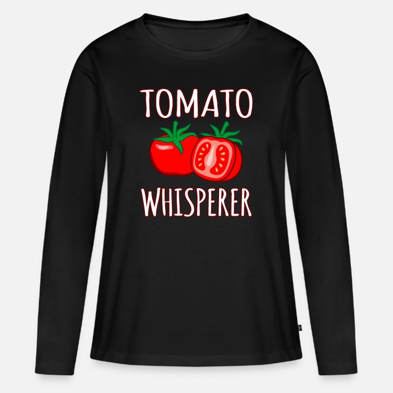Tomate - Frauen Premium Bio Langarmshirt - Schwarz