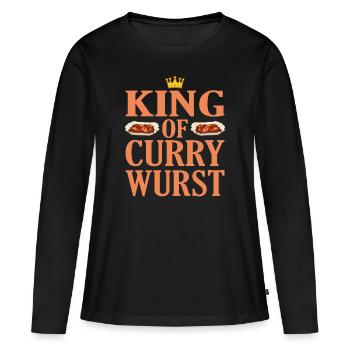 Saucisses de curry - T-shirt manches longues Premium bio Femme - noir - Devant - Julia (174cm)
