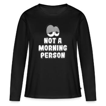 Drôle de sort - T-shirt manches longues Premium bio Femme - noir - Devant - Julia (174cm)