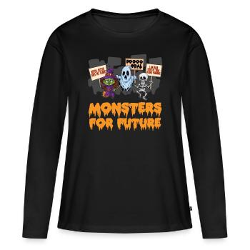 Monster for future climate activist Halloween - Women's Premium Organic Long Sleeve Shirt - black - Front - Julia (174cm)
