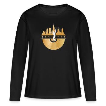 Slackline, Urbain & Lifestyle - T-shirt manches longues Premium bio Femme - noir - Devant - Julia (174cm)