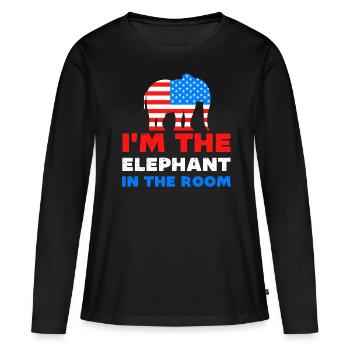 Ich bin der Elefant im Raum Republikaner - Frauen Premium Bio Langarmshirt - Schwarz - Vorne - Julia (174cm)