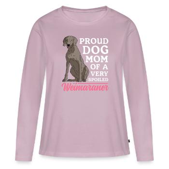 Weimaraner Mom Hunde Hundebesitzerin Geschenk - Frauen Premium Bio Langarmshirt - Altrosa - Vorne - Julia (174cm)