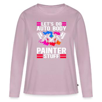 Painter Vehicle Painter Airbrush Gift - Women's Premium Organic Long Sleeve Shirt - dusky pink - Front - Julia (174cm)