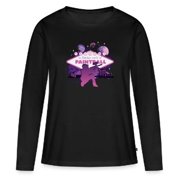 Fabuleux monde du paintball - T-shirt manches longues Premium bio Femme - noir - Devant - Julia (174cm)