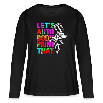 Peintre Airbrush Véhicule Peintre Cadeau - T-shirt manches longues Premium bio Femme - noir - Devant - Julia (174cm)