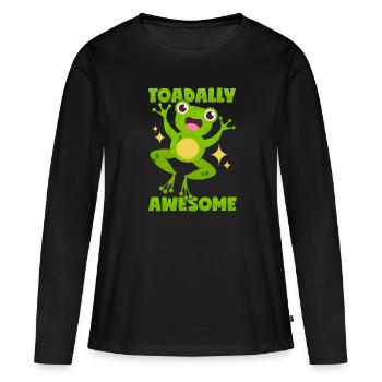 Tolle Kröte - Frauen Premium Bio Langarmshirt - Schwarz - Vorne - Julia (174cm)