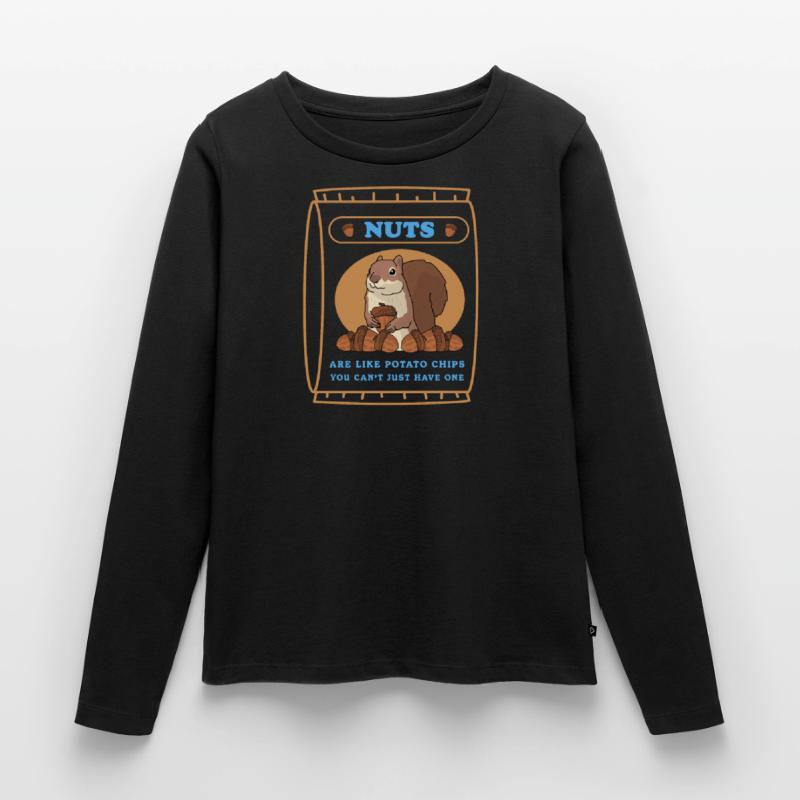 Süßes Eichhörnchen Grauhörnchen Geschenk Frauen Premium Bio Langarmshirt