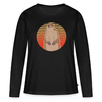 Groundhog Groundhog Mankai Munggen Gift - Women's Premium Organic Long Sleeve Shirt - black - Front - Julia (174cm)