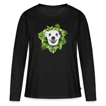 Tropical Chihuahua - Frauen Premium Bio Langarmshirt - Schwarz - Vorne - Julia (174cm)