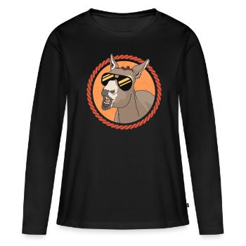 Âne propriétaire âne âne âne cadeau amoureux - T-shirt manches longues Premium bio Femme - noir - Devant - Julia (174cm)