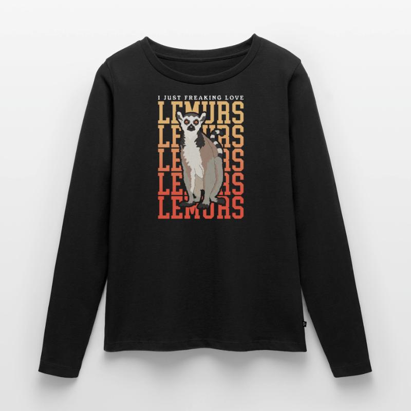 Lemur Ringed Tail Lemur Gift Women's Premium Organic Long Sleeve Shirt