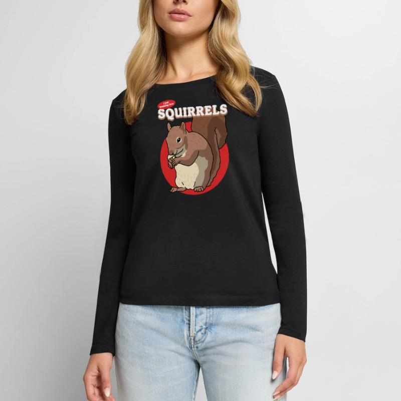 Süßes Eichhörnchen Grauhörnchen Hörnchen Geschenk Frauen Premium Bio Langarmshirt