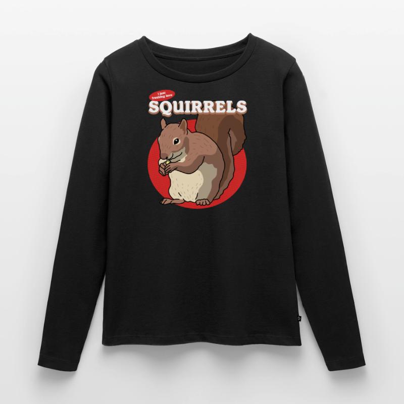 Süßes Eichhörnchen Grauhörnchen Hörnchen Geschenk Frauen Premium Bio Langarmshirt